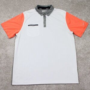 Nike Innovation Color Golf Polo Shirt Mens XL Gray Dri-Fit‎ Tour Performance S/S